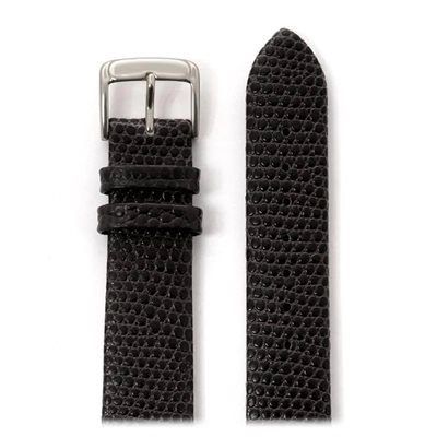 Bracelet Texture Lezard Homme 18mm, Noir