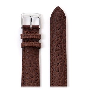 Men's Heavy Texture Buffalo Grain Watchband 18mm, Brown