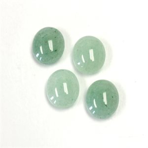 Aventurine, 12mmx10mm, Oval, Cabochon, Green