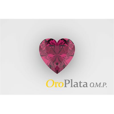 July, Synthetic, 6.0mm Heart red