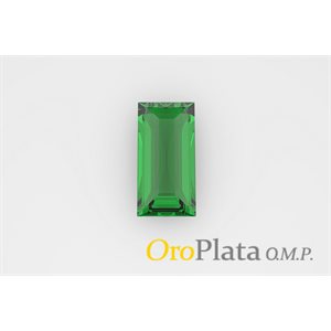 Zircon Cubic, 8x4, Baguette, Vert