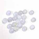 Agate Blue, 5.0, round Cabochon Blue