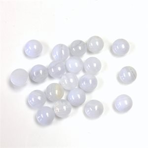 Agate Bleu, 5.0, Rond Cabochon, Bleu