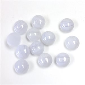 Agate Bleu, Cabochon, 7mm, Rond