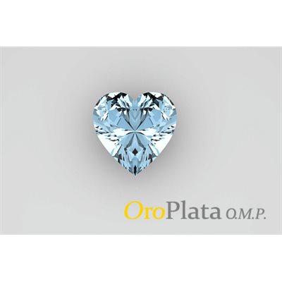 Aigue Marine, 4.0mm, Coeur, Bleu