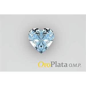 Aigue Marine, 4.0mm, Coeur, Bleu