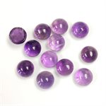 Améthyste, 7.0mm, Rondm Cabochon, Violet