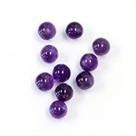 Améthyste, 8.0mm, Boule,Demi-Percée, Violet