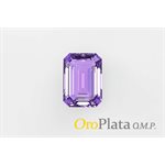 Améthyste, 9mmx6mm, Octogonale, Violet