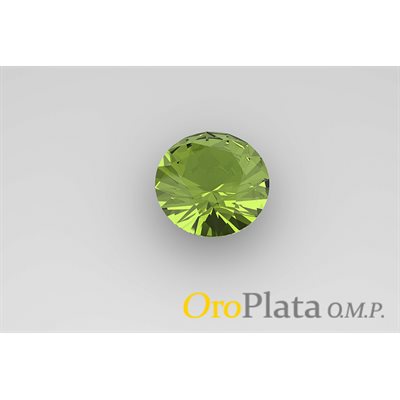 Péridot, 2.5mm, Rond, Vert