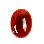 Carnelian, 18mmx9mm, Oval, Cabochon, Red