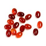 Carnelian, 7mmx5mm, Oval, Cabochon, Orange