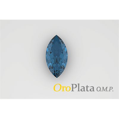 Topaze, Bleu Londres, 6mmx3mm, Marquise, Bleu