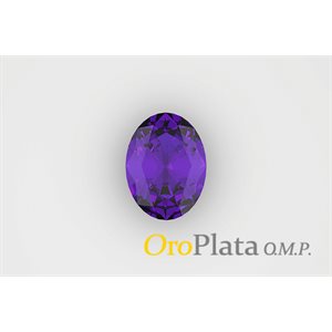 Amethyst, 10mmx8mm, Oval, Purple