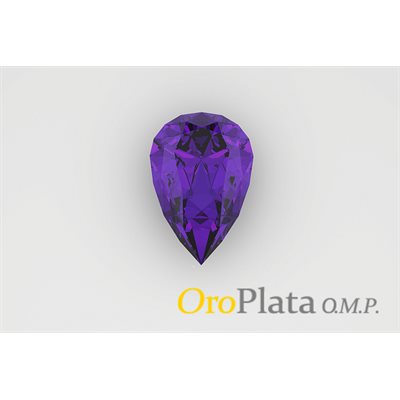 Amethyst, 10mmx7mm, Pear, Purple