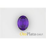 Février , Zircon Cubic, 14x12, Ovale, Violet