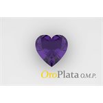 Fevrier , Zircon Cubic, 7.0, Coeur, Violet