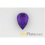 February, Cubic Zirconia, 5x3, Pear, Purple