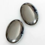 Hematite, 25mmx18mm, Oval, Black