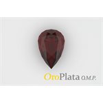 Grenat, 12mmx8mm, Poire, Rouge