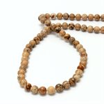 Jasper, Leopard, 6.0mm, Necklace, Brown