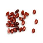 Jasper, 5mmx3mm, Oval, Cabochon, Red