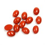 Jasper, 8mmx6mm, Oval, Cabochon, Red