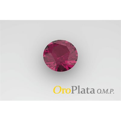 Juillet, Synthétique, 6.0mm, Rond, Rouge