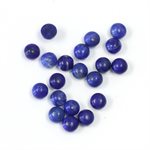 Lapis lazuli, 5.0mm, Rond, Cabochon, Bleu
