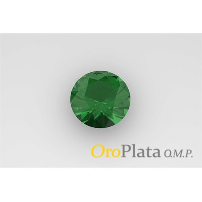 Émeraude, 2.5mm, Rond, Vert