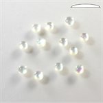 Nacre de perle, 4.0mm, Rond, Cabochon, Blanc