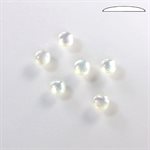 Nacre de perle, 5.0, Rond Cabochon, Blanc