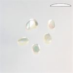 Nacre de perle, 8mmx6mm, Ovale, Cabochon, Blanc