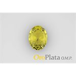 November cz synt., 12x10, Oval, Yellow