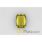 Novembre, Zircon Cubic, 12mmx10mm, Octogonale, Jaune