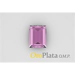 Tourmaline, 10mmx8mm, Rectangle, Rose