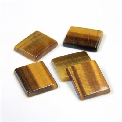 Tiger Eye, 12mmx10mm, Rectangle, Brown