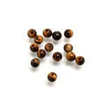 Tiger Eye, 3.0mm, Bead, Half Drilled, Brown