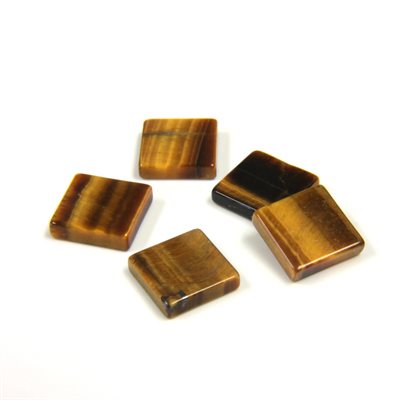 Oeil de Tigre, 8.0mm, Carré, Brun Oeil de Tigre, 8.0mm, Carré, Brun