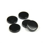 Onyx, 10.0mm, Rond, Plat, Noir