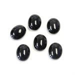 Onyx, 10mmx8mm, Ovale, Cabochon, Noir