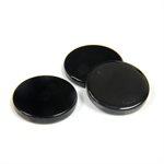 Onyx, 15.0mm, Rond, Plat, Noir