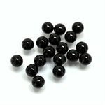 Onyx, 6.0mm, Boule, Demi-Percée, Noir