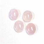 Rose Quartz, 12mmx10mm, Oval, Cabochon, Pink