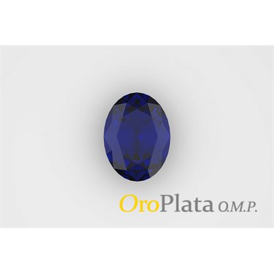 September, Synthetic, 7mmx5mm, Oval, Blue