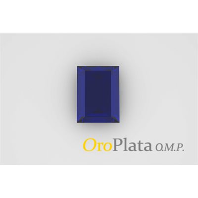 September, Synthetic, 9mmx7mm, Rectangle, Blue