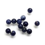Sodalite, 5.0mm, Boule, Demi-Percée, Bleu