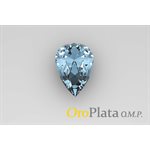 Topaze, Bleu Suisse, 5x3, Poire, Bleu