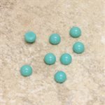 Turquoise, 4.5mm, Rond, Cabochon, Bleu