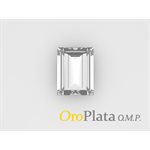 Cubic Zirconia, 7mmx5mm, Rectangle White
